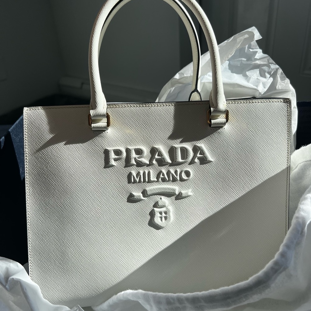 White Prada over the shoulder bag! Little use!